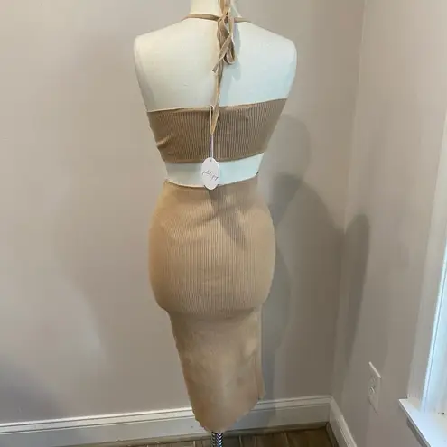 Petal and Pup Yareli Midi Sweater Knit Dress In Beige Sz Large/XL
