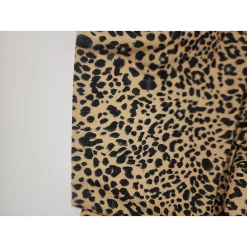 Pull & Bear Leopard Print Tiered Maxi Dress Women’s Size Small Black