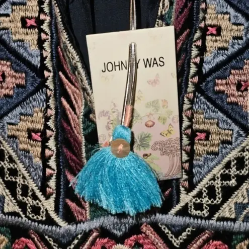 Johnny Was Nemita extremely heavily embroidered velvet Caftan/Tunic NWT RARE - Image 12