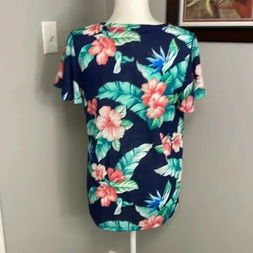 Tommy Bahama NEW  Women’s Floristic Approach Lana Top Island Navy Size Small