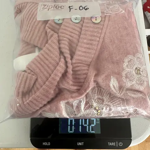 Alfred Dunner Pink Embroidered Floral Paisley Mock Neck Pullover Sweater Womens XL Feminine