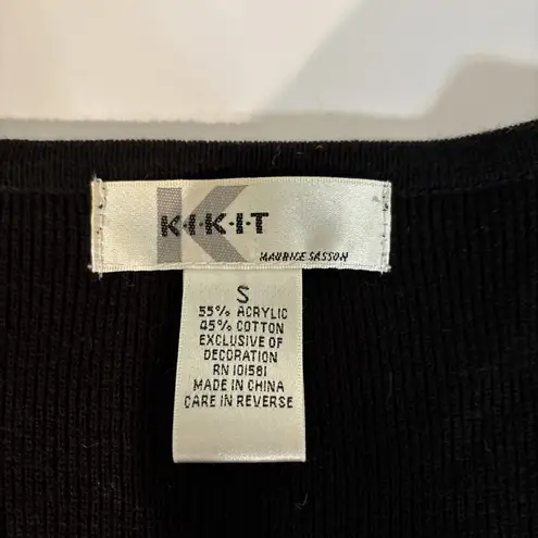 K.I.K.I.T Black Ugly Holiday Sweater With Cocktails