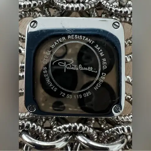 Roberto Cavalli Stunning Ladies Watch Blue Multifaceted Crystal Chain Bracelet