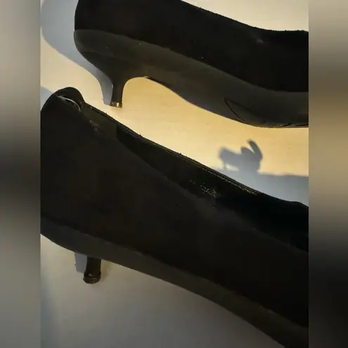 Fendi Vintage  Kitten Heels, Black Suede Upper and Rubber Soles with Dust Bags