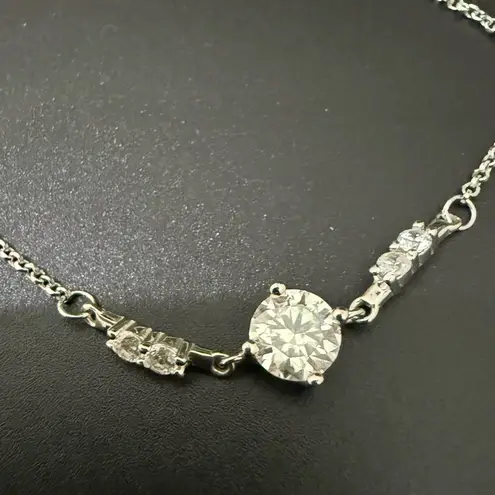 925 Sterling Silver Moissanite Meteor Wishing Slider Bracelet 3g.