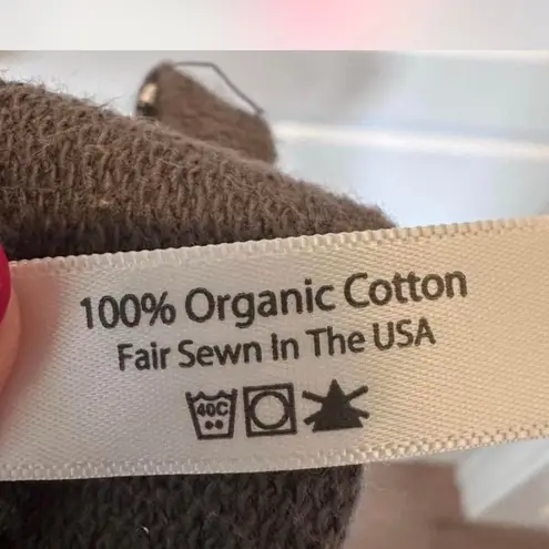 Spiritex Women's Gray Organic Cotton Zip Up Shorts Sz Large