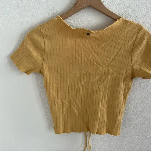 GHANDA Yellow Mustard Baby Tee Shirt T