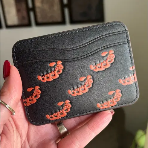 Authentic COACHTOPIA Leather Caterpillar shoulder magnetic closure hobo/card set Black