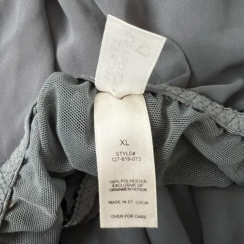 Victoria's Secret Vintage Victoria’s Secret Regal Blue Luxury Lace Chiffon Slip Gown Lingerie XL