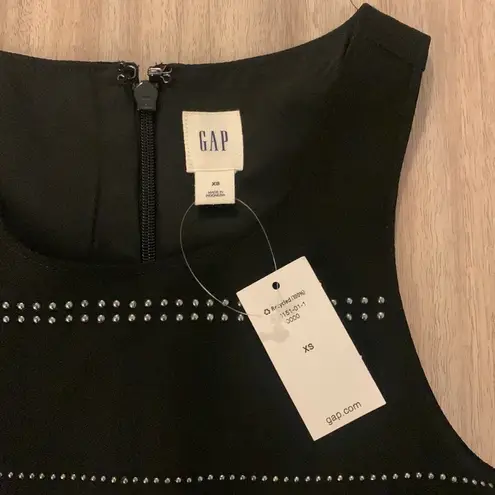 Gap NWT  High Neck Racerback Silver Studded Mini Dress!