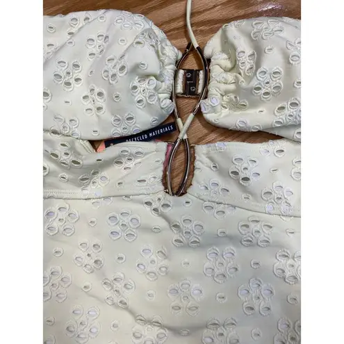 River Island Women's Yellow Broderie- One-Piece Swimsuits size 10 (B40 )