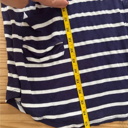 Blue and White Nautical Stripe Swim Coverup Size M