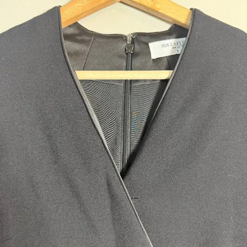 MM.LaFleur M.M. LaFleur The Pamela Dress - Tuxedo Women's 8 Black V-Neck Wool Pencil Career