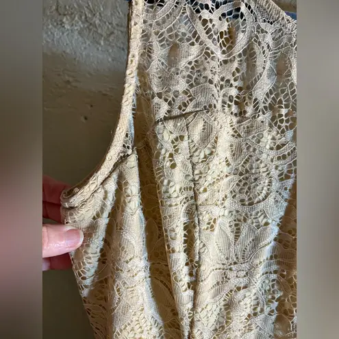 Party Dress Elegant Ecru Lace Dress, medium, satin bow and flowy lined bottom