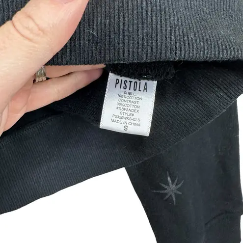 Pistola  Black Star Detail Super Soft Crewneck Pull On Sweater Small