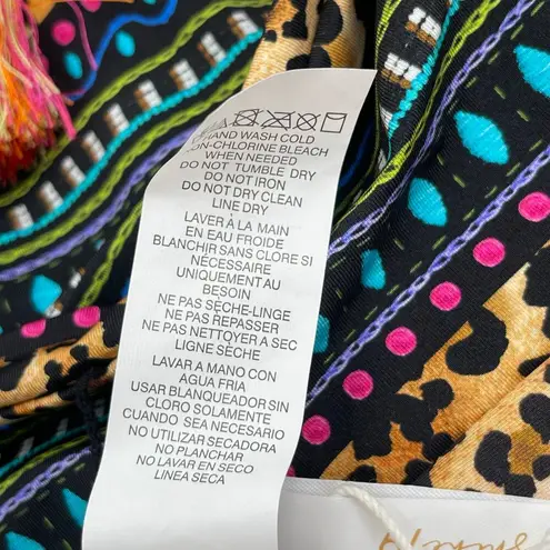 SUNSHINE 79 Rio Swimsuit SZ 10 Reversible One Piece NWT Plunge Tropical Leopard Black