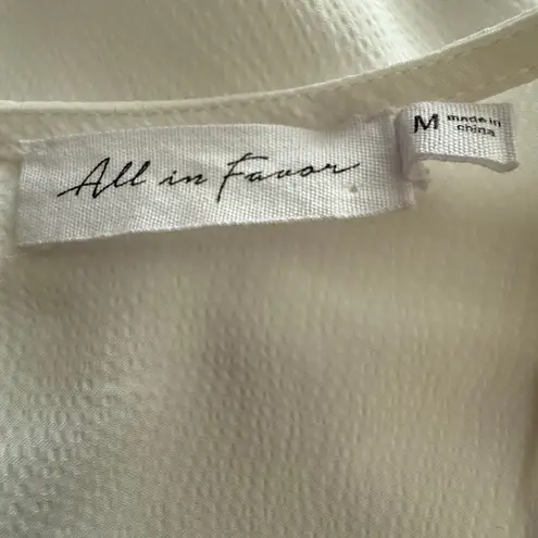 All in Favor  White Mini Dress