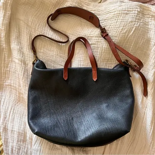 Madewell Black  leather tote bag