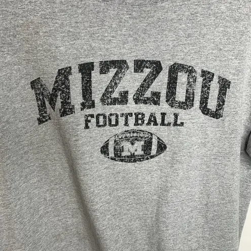Delta MIZZOU Football T Shirt Sz Large Gray Black Graphic