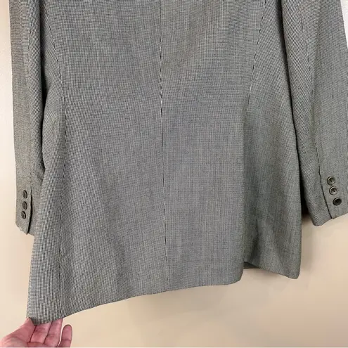 Vintage Emily Houndstooth Black & White Double Breasted Jacket Blazer 10