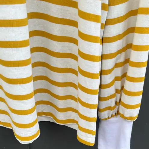 Andthewhy  Oversized Yellow Stripe Tunic Size Large