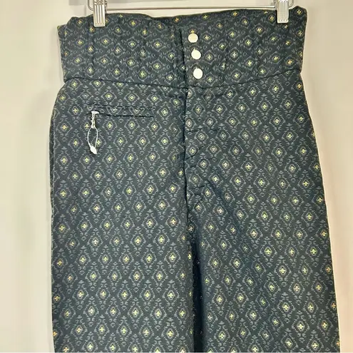 Bogner Women’s Vintage High Waist Stirrup Ski Pants Black Gold Size Medium EUC