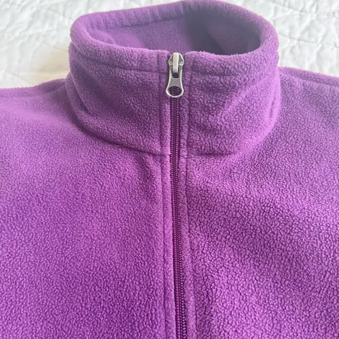 Bass Pro Shops Bass Pro Purple Full-Zip Womens Fleece Jacket Size M Outdoor Cozy Vintage Comfy