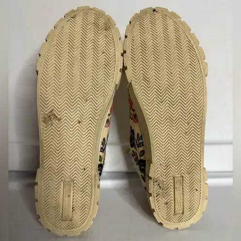 Farm Rio Cream Floral Faux Fur Lined Chunky Sole Sneakers 9