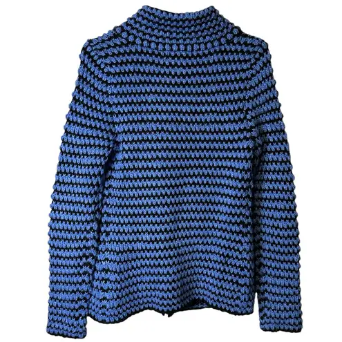 Krimson Klover Midnight Sun Button Cardigan Blue Black Womens Small Wool Alpaca
