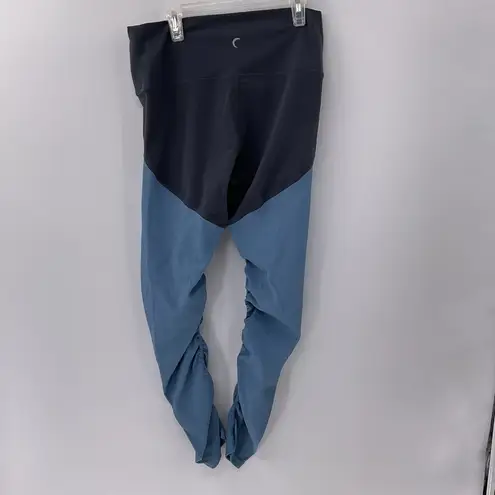 Zyia Active Storm Parallel Luxe Leggings Ruched Two Tone Pull On Yoga Si…