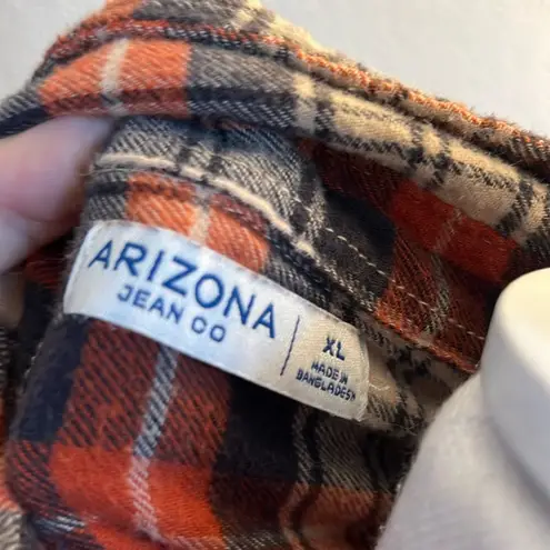 Arizona Jeans Arizona plaid cropped flannel