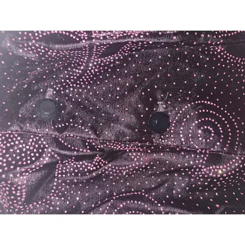 Gunne Sax black and purple velour blazer woman’s small peplum shoulder pads Vint