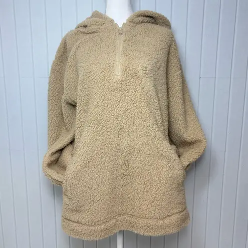 Koolaburra by UGG Brushed Back Sherpa Hoodie Pullover Irish Cream size M Size M