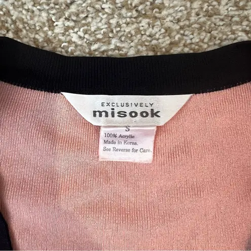 Misook Exclusively Open Front Color Block Cardigan Red/Peach Size Small - Image 10