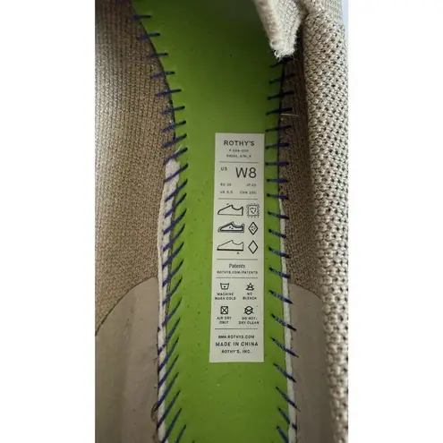 Rothy's “The Boat Shoe” Sz 8 Shimmery Sand NWOB One Insole Missing Tan Size Down