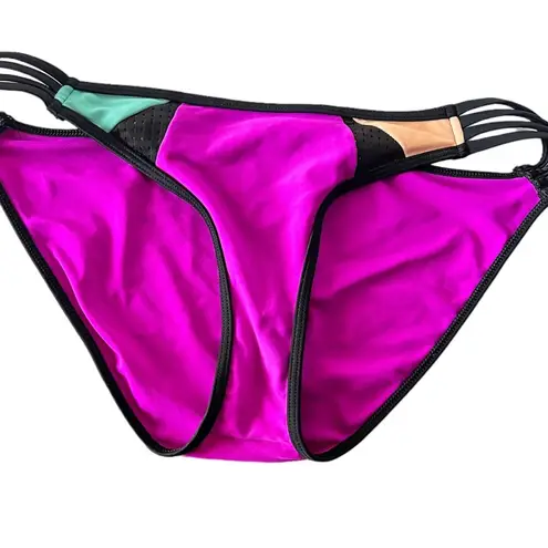 Body Glove  Bikini Tie Side Mia Ladies Swim Bottom Bathing Suit Sz Small Magenta