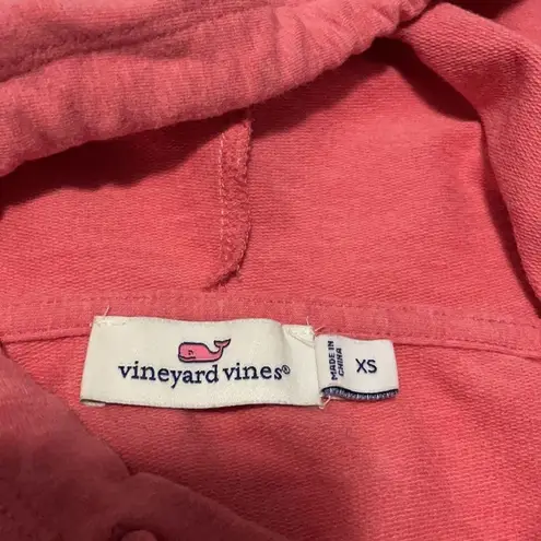 Vineyard Vines  hoodie, light coral. Whale logo (mint green). Oversized fit. XS