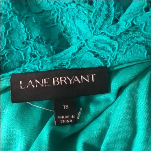 Lane Bryant   Green Lace Sleeveless Fit and…