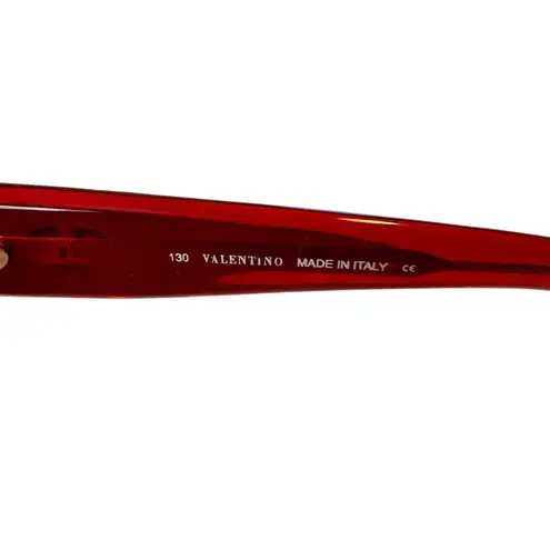 Valentino Garavani Valentino Oval Cat Eye Sunglasses Red Gradient Frames Prescription Lenses Frames