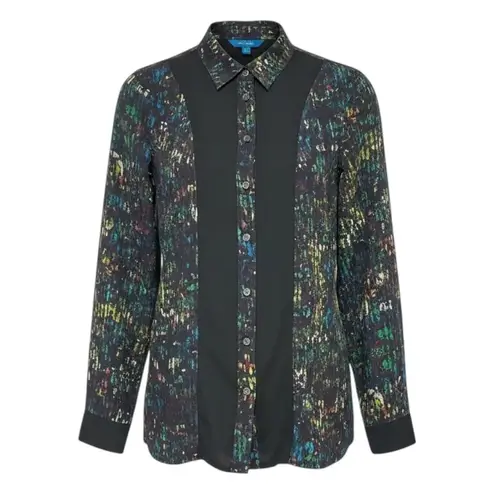 Derek Lam Design Nation Printed Button Down Shirt Size S