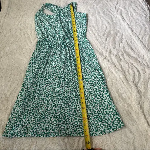 Kaileigh Size M Green Floral Tasha Knit Dress Casual Stretch Beach Coastal Comfy