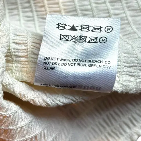 Reformation  blouse Cashew top in Gossamer Off White Sweetheart Neckline Size XL