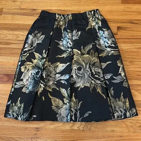 MSK Floral Skirt with R&K Evening Velvet Top Sz 10/12 Black