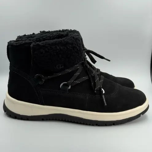UGG  Women’s Lakesider Heritage Lace Up Boots US 7.5 Black Waterproof Features