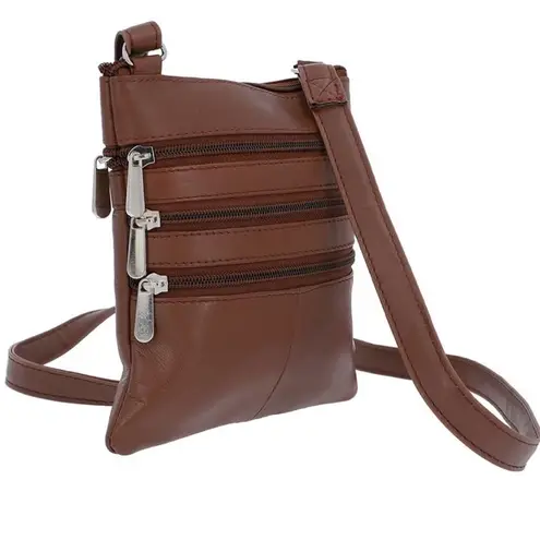 Nordstrom NEWAGE Crossbody Leather Sling Bag Brown