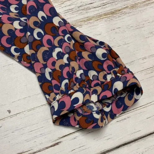 Boden USA Boden 3/4 Balloon Sleeve Tie Neck Print Blouse