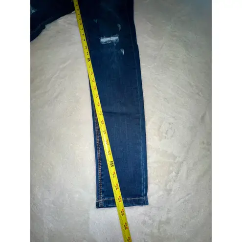 Wax Jean Butt I Love You Distressed Dark Wash Denim Jeans Size 13/31