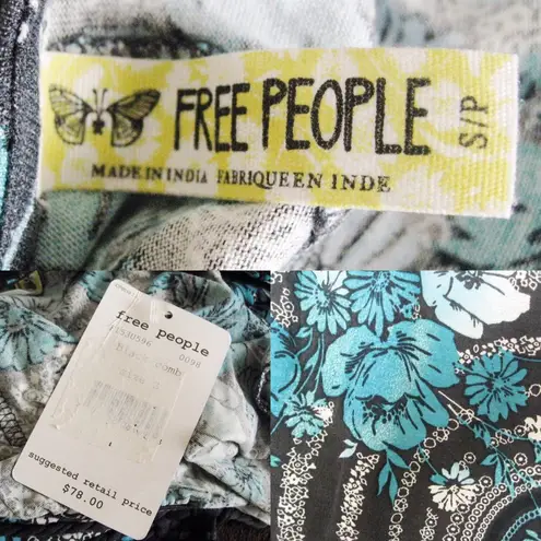 Free People NWT  Blue Macrame Tank