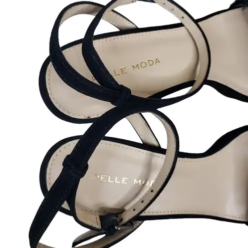 Pelle Moda Womens 8 Ames Leather Sandal in Black NEW