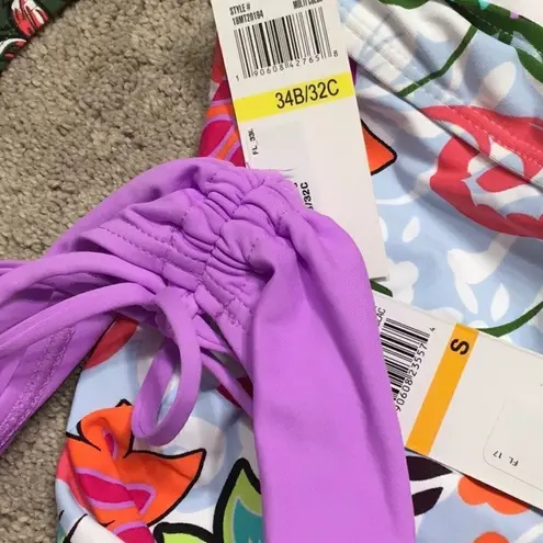 Anne cole floral lilac tankini set. 32/34-S. NWT